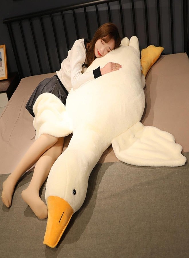 Srutirbo Giant Goose Stuffed Animal, 51.1 Inch Soft Goose Plush Pillow, Cute Duck Plush Toy Swan Plushie Doll Sleeping Hugging Pillows Gift for Girls Boys - Image 1
